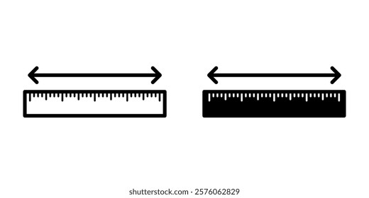 Ruler icon set. Measure sign. for mobile concept and web design. vector illustration on white background