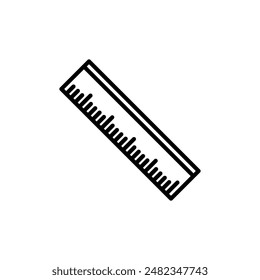 Ilustraciones de herramientas de medida de conjunto de iconos de Regla para Educación y diseño