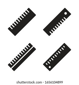 Ruler icon set. Vector graphic illustration. Suitable for website design, logo, app, template, and ui. EPS 10.