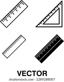 Ruler icon set vector illustration on white background