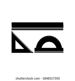 ruler icon set vector symbol