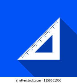 Ruler icon with shadow , vector sign design.