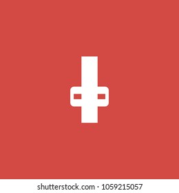 ruler icon. sign design. red background