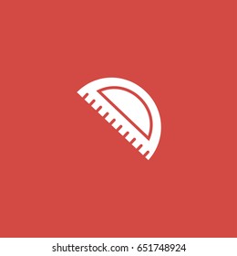 ruler icon. sign design. red background