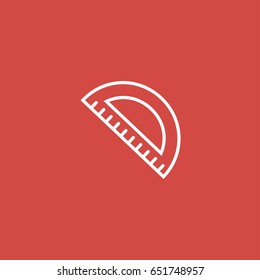 ruler icon. sign design. red background