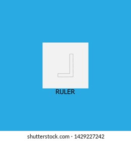 ruler icon sign signifier vector