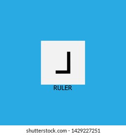 ruler icon sign signifier vector
