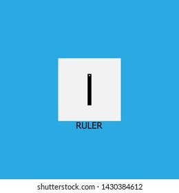 ruler icon sign signifier vector
