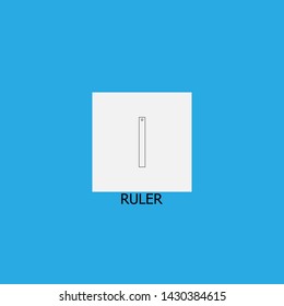 ruler icon sign signifier vector