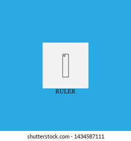 ruler icon sign signifier vector