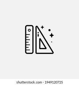 Ruler icon sign vector,Symbol, logo illustration for web and mobile