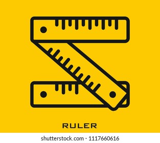 Ruler icon signs