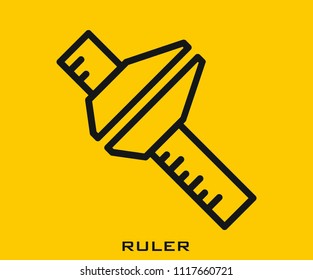 Ruler icon signs