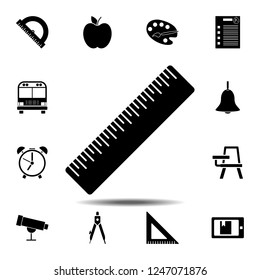 ruler icon. Simple glyph vector element of education set icons for UI and UX, website or mobile application