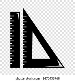 Ruler icon. Simple illustration of ruler vector icon for web