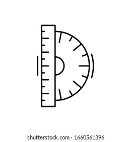 Ruler icon. Simple line, outline vector elements of office tool icons for ui and ux, website or mobile application