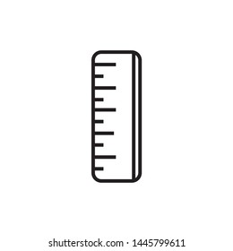 Ruler Icon. simple outline - vector