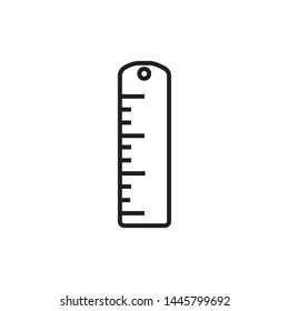 Ruler Icon. simple outline - vector