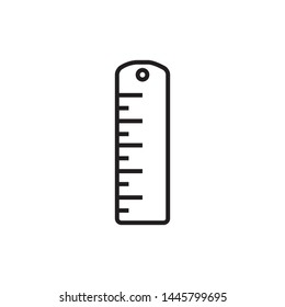 Ruler Icon. simple outline - vector