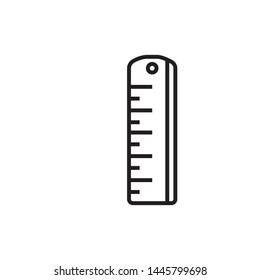 Ruler Icon. simple outline - vector