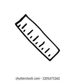 ruler icon. sketch isolated object.