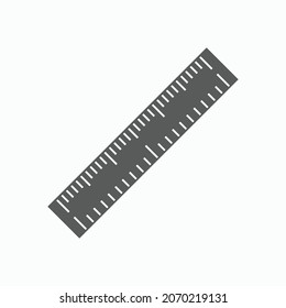 ruler icon, stationary vector, measurement illustration