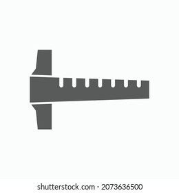 ruler icon, stationary vector, measurement illustration