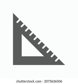 ruler icon, stationary vector, measurement illustration