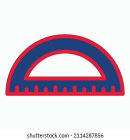 ruler icon, stationary vector, measurement illustration