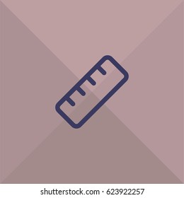 Ruler icon. Straightedge vector