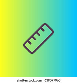 Ruler icon. Straightedge vector