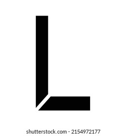 Estilo de icono de regla glifo sólido negro