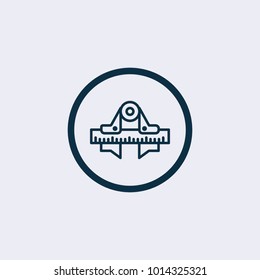 The ruler icon. Ruler symbol