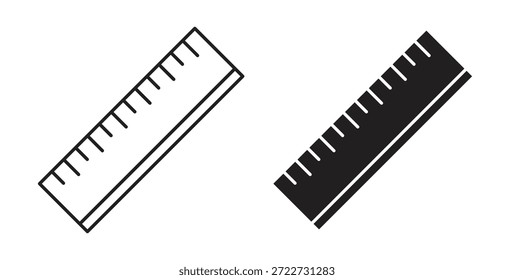 Ruler icon symbol. Vector EPS 10. line and glyph icon