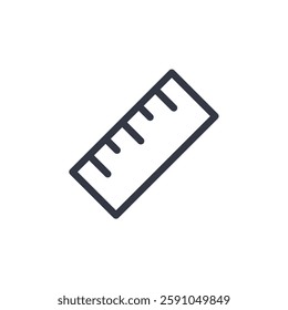 ruler icon symbol vector sign isolated on white background illustration for graphic and web design