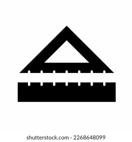 Ruler icon template. Stock vector illustration.