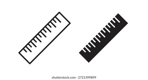 Ícone da régua para o modelo. Conjunto de gráficos vetoriais de ícones