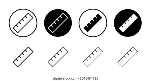 Ruler icon Thin line illustration set vector