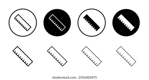 Ruler icon Thin line vector illustration set