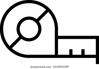 ruler icon. Thin linear style design isolated on white background