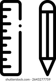 ruler icon. Thin Linear Style Design Isolated On White Background