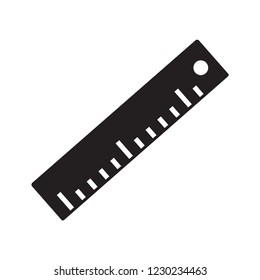 ruler icon in trendy flat style 