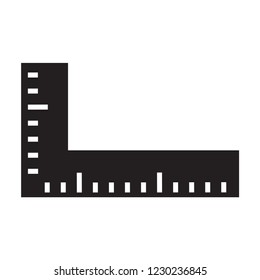 ruler icon in trendy flat style 