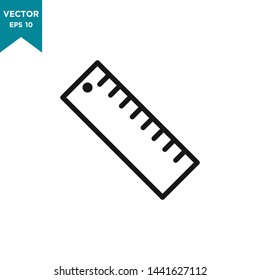 ruler icon in trendy flat style 