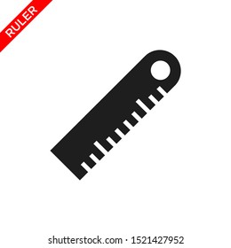 ruler icon in trendy flat style 