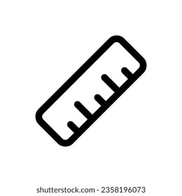 Ruler icon in trendy flat style isolated on white background. Ruler silhouette symbol for your website design, logo, app, UI. Vector illustration, EPS10.