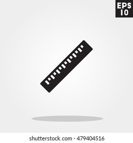 Ruler icon in trendy flat style isolated on grey background. Ruler symbol for your design, logo, UI. Vector illustration, EPS10.