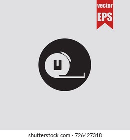 Ruler icon in trendy isolated on grey background.Vector illustration.