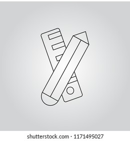Ruler icon vector