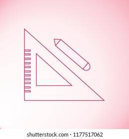 Ruler icon vector